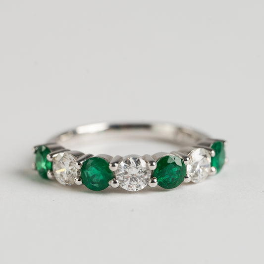 Emerald and Diamond Eternity Ring