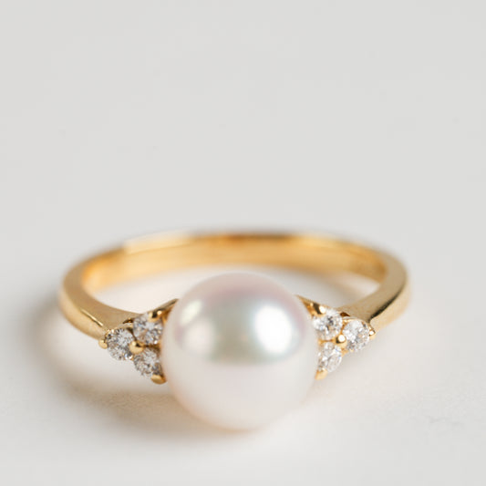 Pearl and Diamond ring