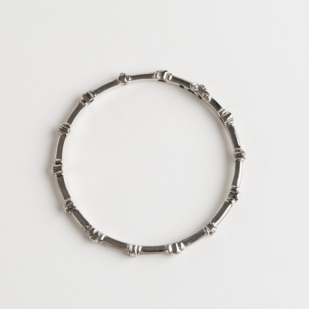 18ct White Gold Diamond Bangle