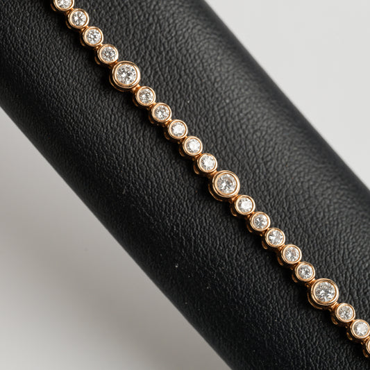 18ct Rose Gold Diamond Bracelet