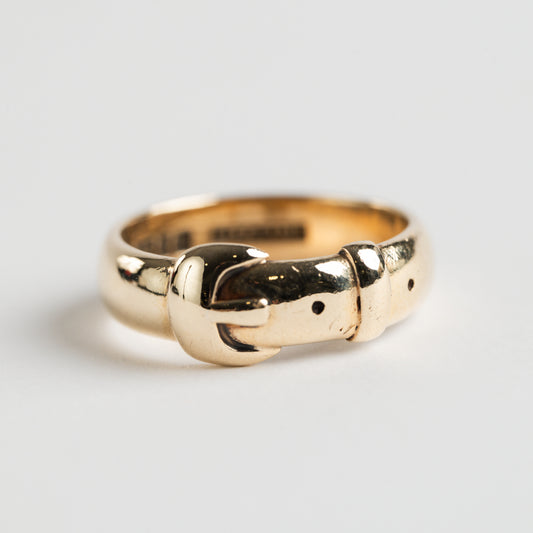 9ct Yellow Gold Buckle Ring