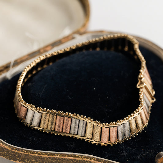 9ct Tri coloured Gold Bracelet