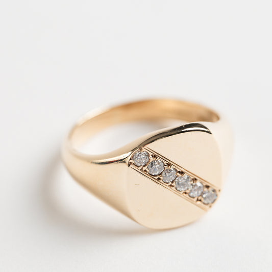 Gents Diamond Signet ring