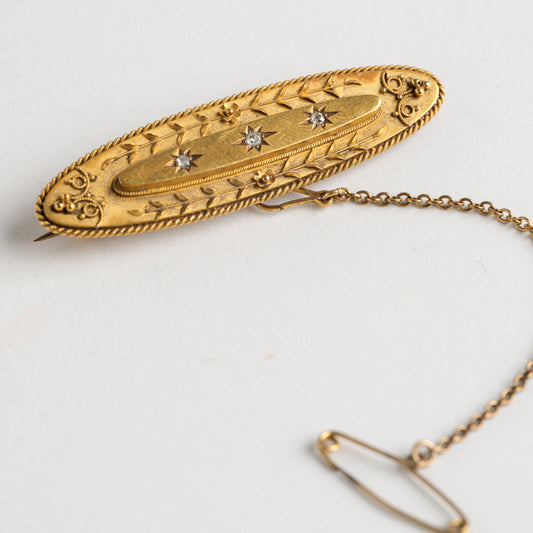 15ct Antique Diamond Brooche