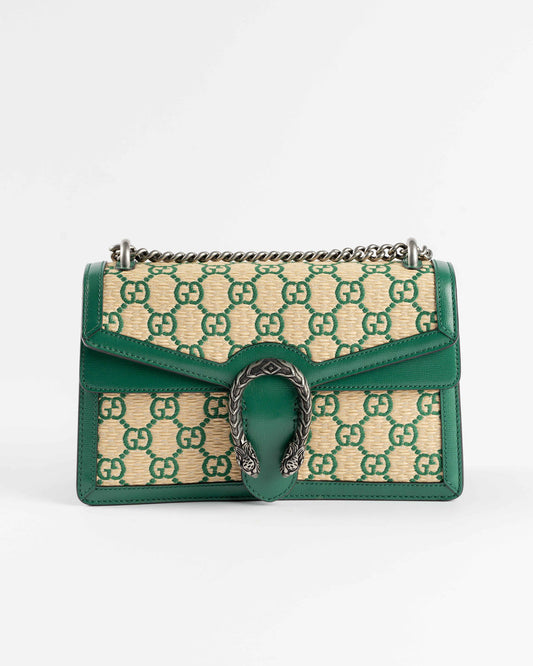 Gucci Dionysus Straw GG Shoulder Bag