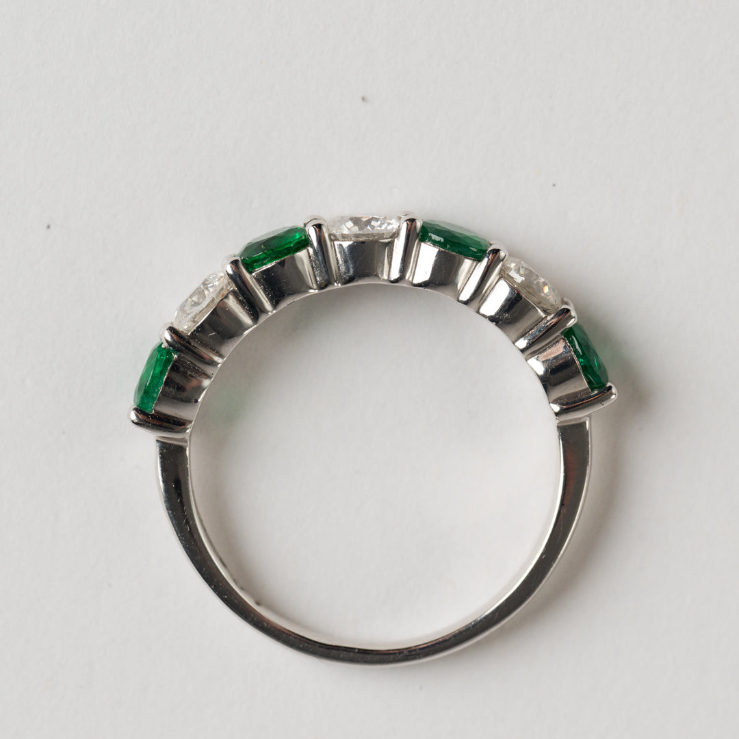 Emerald and Diamond Eternity Ring