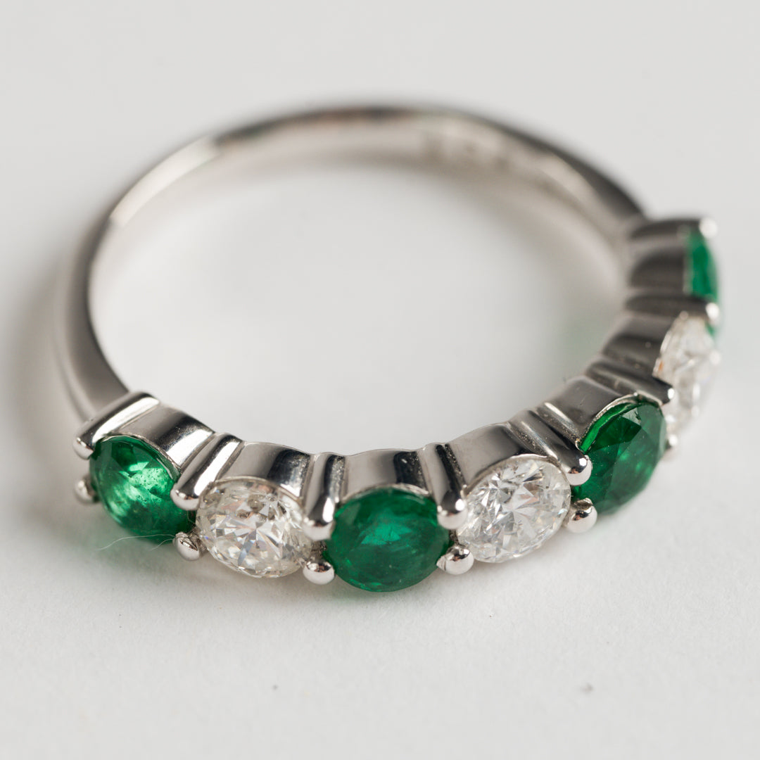 Emerald and Diamond Eternity Ring