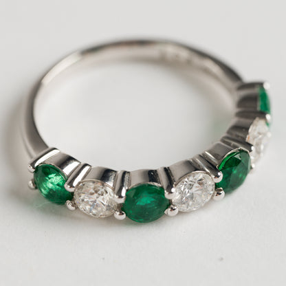 Emerald and Diamond Eternity Ring