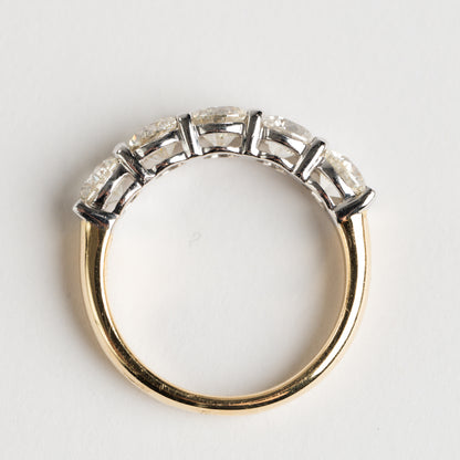 18ct Yellow Gold Five Stone Diamond ring