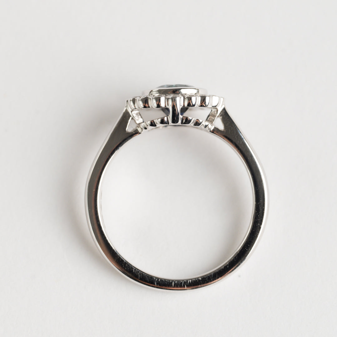 Sapphire and Diamond cluster ring