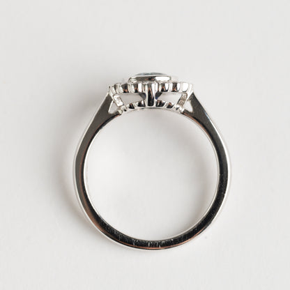 Sapphire and Diamond cluster ring