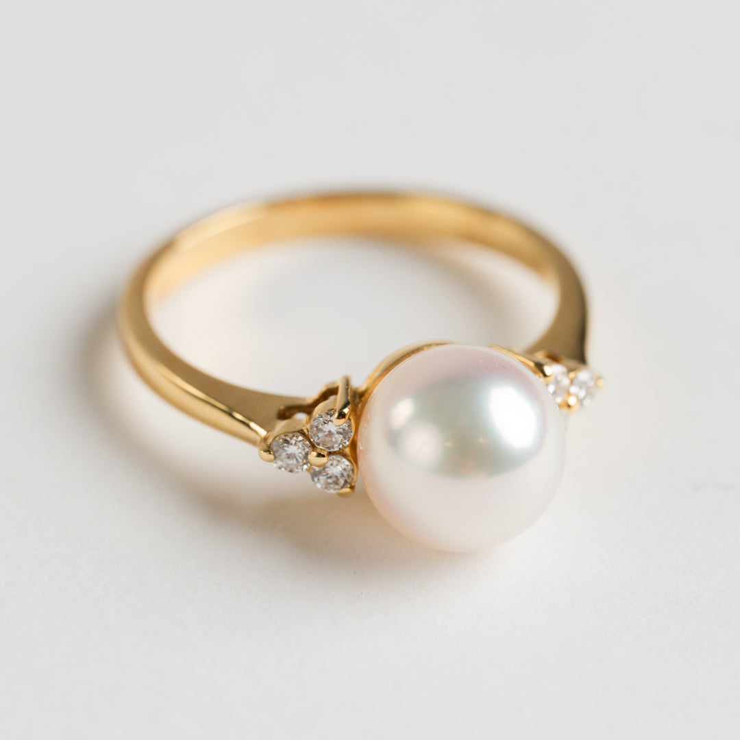 Pearl and Diamond ring