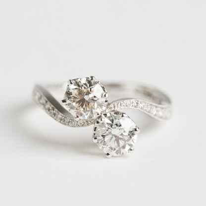 Two Stone Twist Diamond ring