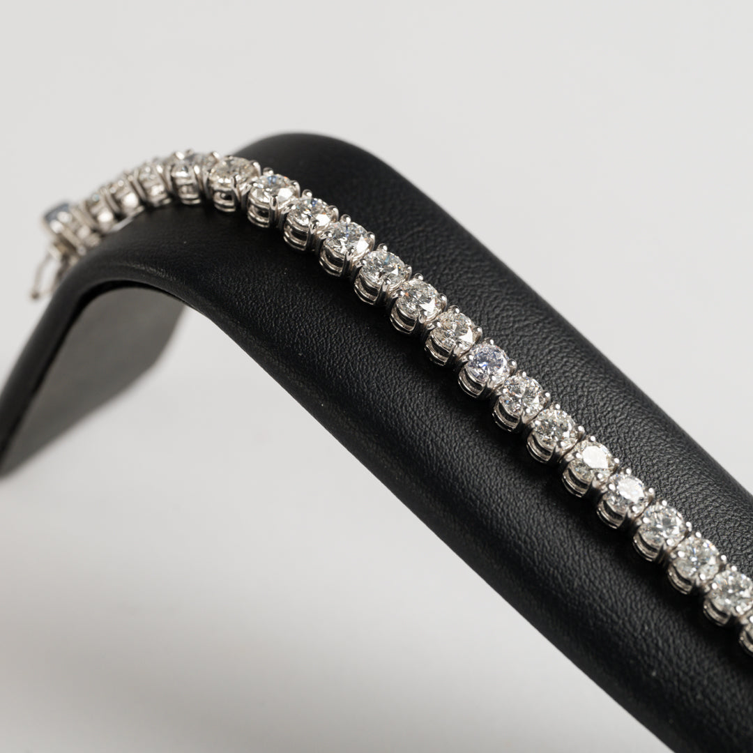 12ct White Gold Diamond Bracelet
