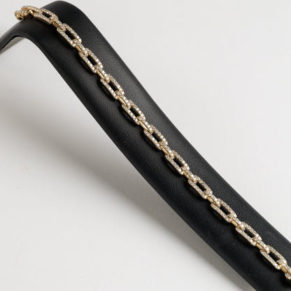 9ct Yellow Gold Diamond Bracelet