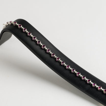 Ruby And Diamond White Gold Bracelet