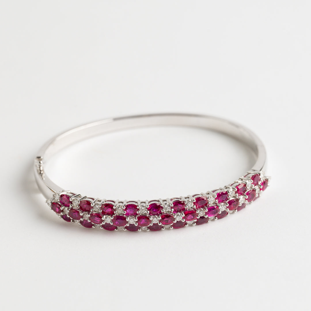 Ruby and Diamond Bangle