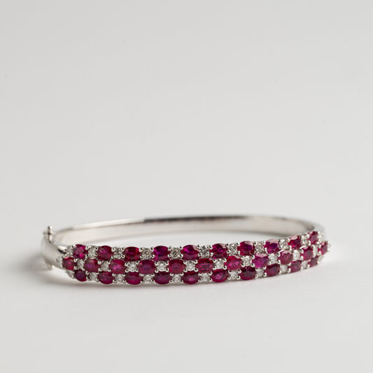 Ruby and Diamond Bangle