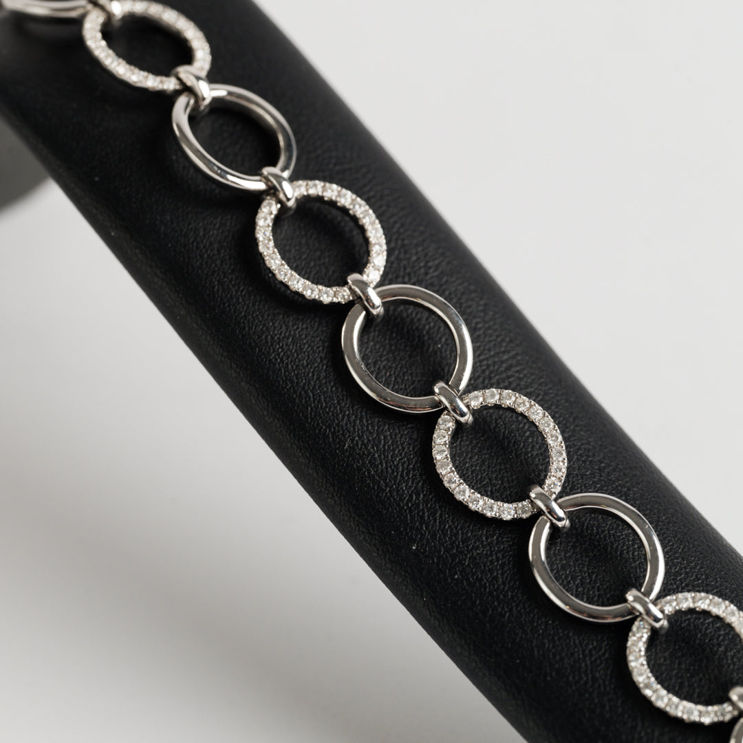 18ct White Gold Daimond Bracelet