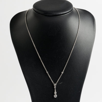 18ct White Gold Diamond Pendant on Chain