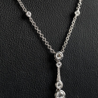 18ct White Gold Diamond Pendant on Chain