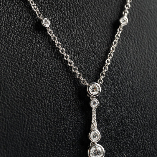 18ct White Gold Diamond Pendant on Chain