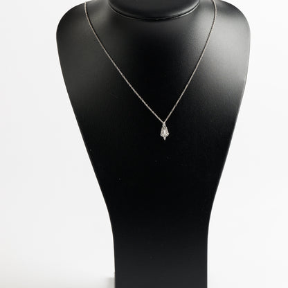 18ct White Gold Diamond Pendant on Chain