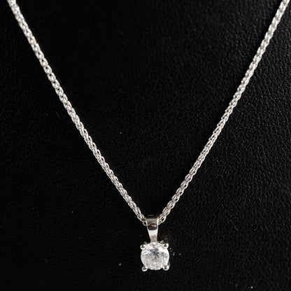 18ct White Gold Diamond Pendant and Chain