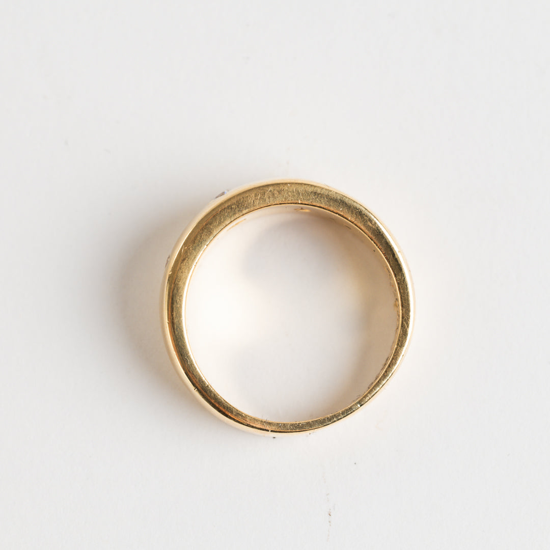 18ct Yellow Gold Gents Diamond ring