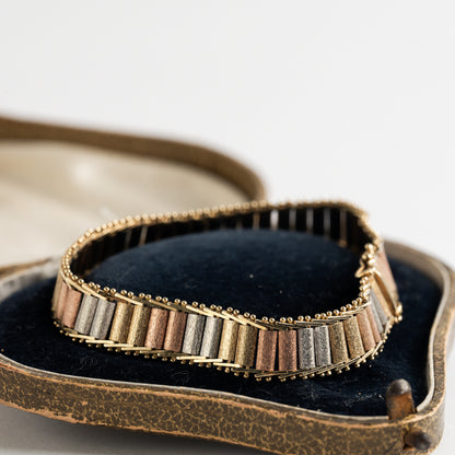 9ct Tri coloured Gold Bracelet