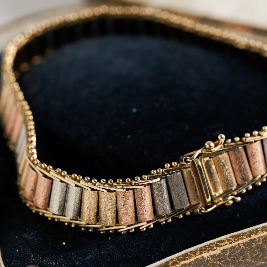 9ct Tri coloured Gold Bracelet