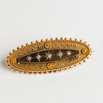 15ct Antique Diamond Brooche