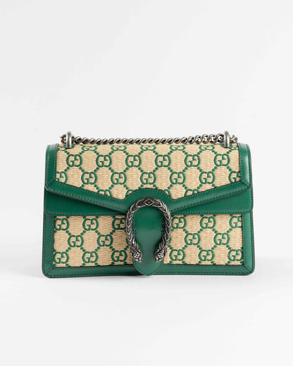 Gucci Dionysus Straw GG Shoulder Bag
