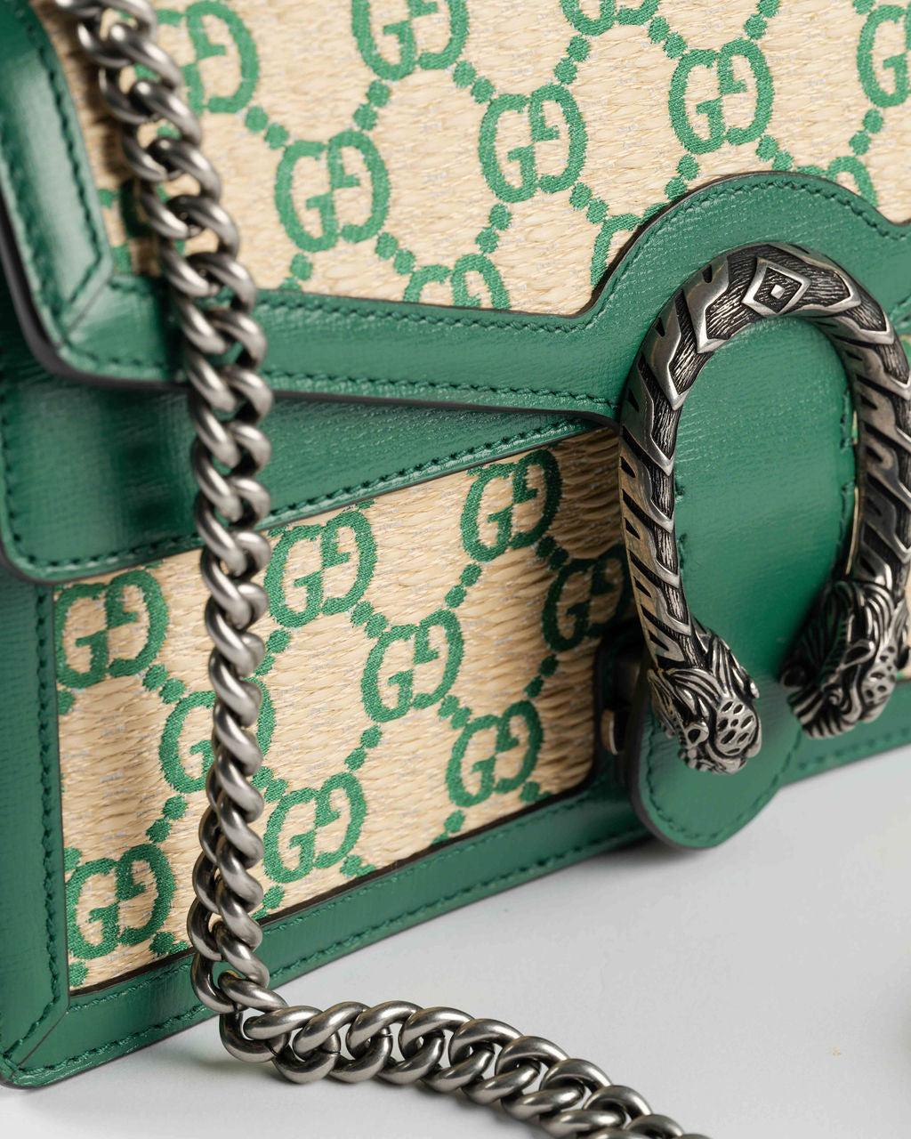 Gucci Dionysus Straw GG Shoulder Bag
