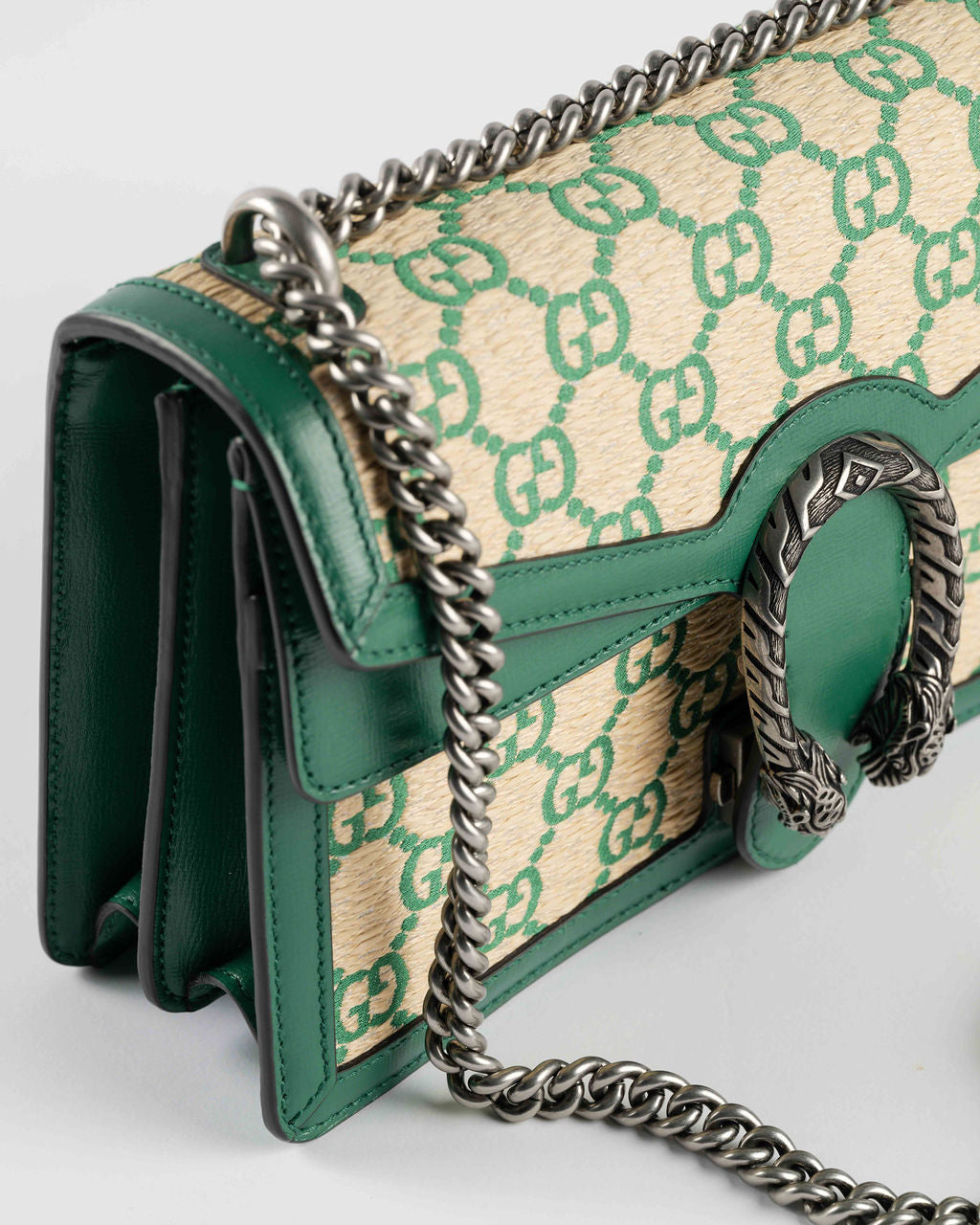 Gucci Dionysus Straw GG Shoulder Bag